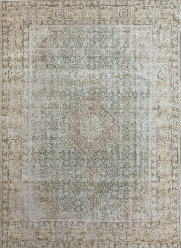 Antique Rug 7’09×10’07 Green Tabriz 10060972