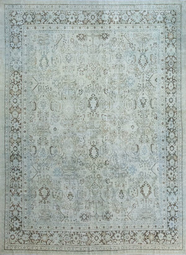 Antique Rug 9’02×12’08 Gray Mahal 10060998