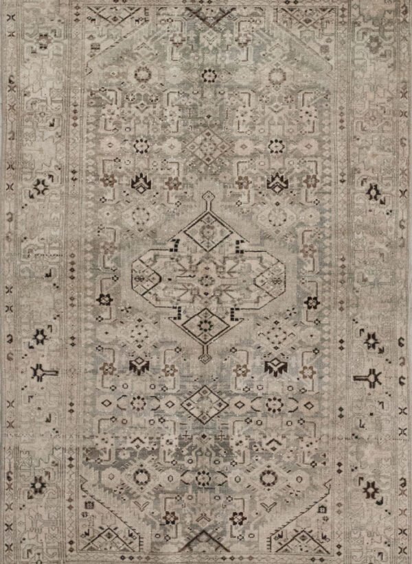 Antique Rug 4’05×7’02 Green Tabriz 10061046