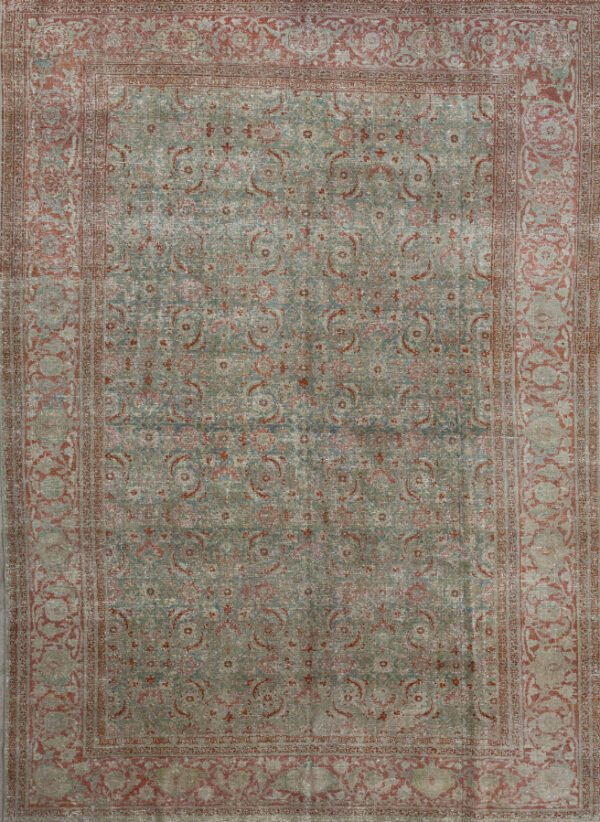 Antique Rug 7’08×10’10 Red Tabriz 10061053