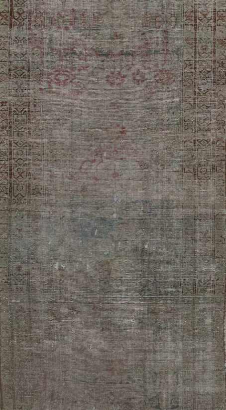 Antique Rug 3’03×12’02 Green Tabriz 10061076