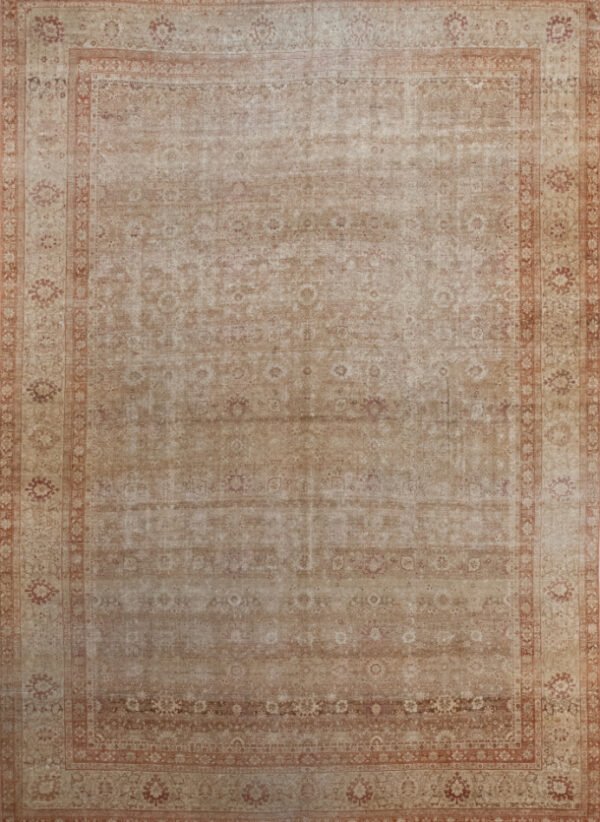 Antique Rug 11’05×15’04 Cream Tabriz 10061084