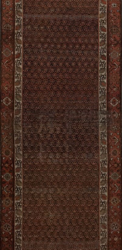 Antique Rug 3’01×13’05 Red Kurd 10061086
