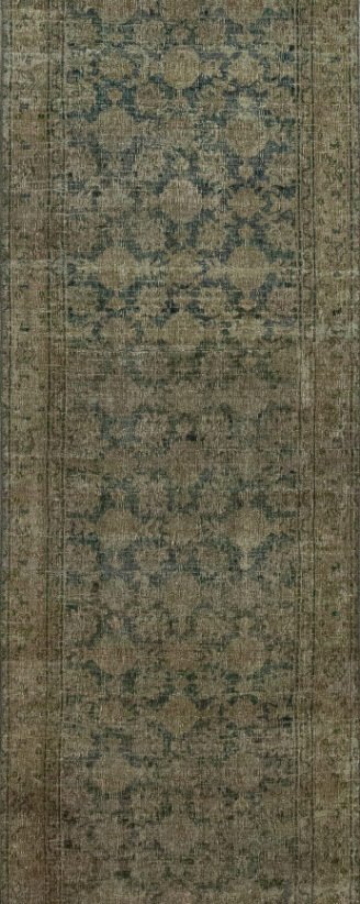 Antique Rug 2’09×19’02 Green Mashad 10061097
