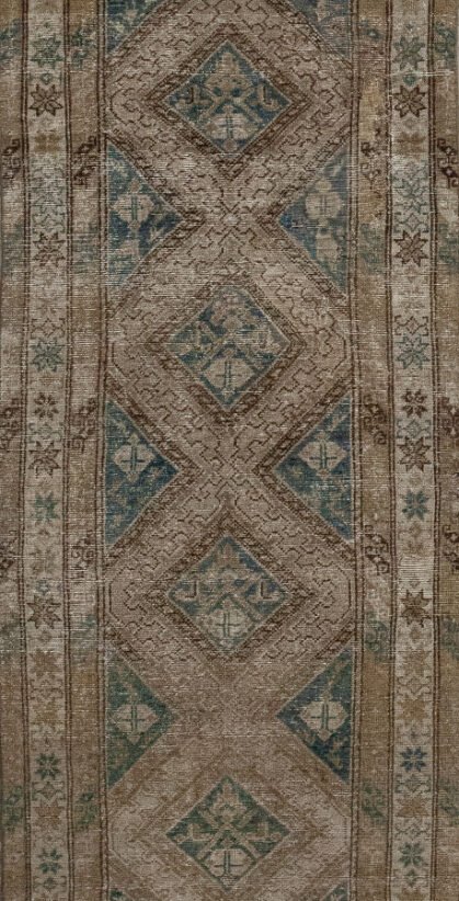 Antique Rug 3’01×13’00 Green Malayer 10061104