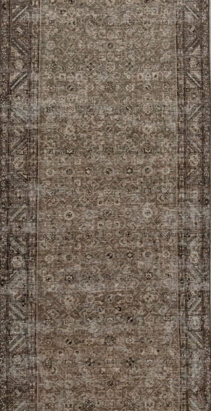 Antique Rug 3’06×13’09 Brown Malayer 10061105