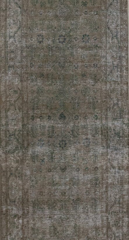 Antique Rug 3’02×12’10 Green Tabriz 10061118