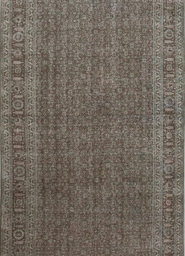 Antique Rug 7’01×13’06 Brown Tabriz 10061120