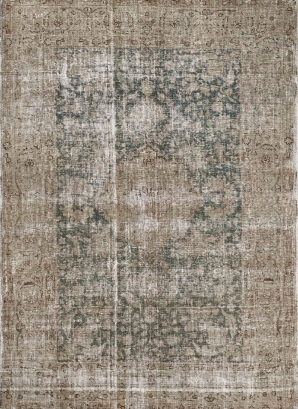 Antique Rug 4’05×6’01 Green Tabriz 10061136