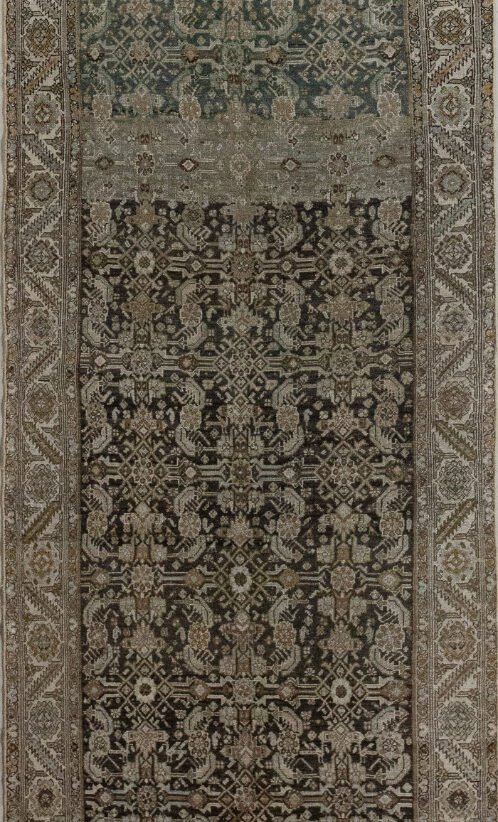 Antique Rug 4’00×11’04 Green Malayer 10061144