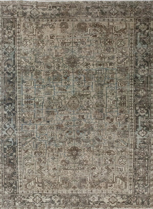 Antique Rug 7’00×10’04 Gray Heriz 10061145