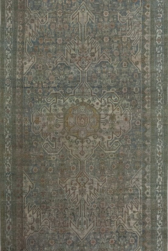 Antique Rug 6’09×15’10 Green Malayer 10061146
