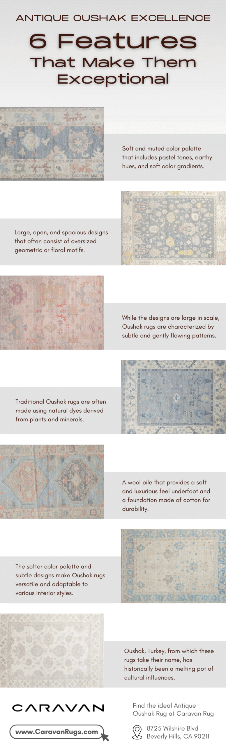 Antique Oushak Excellence Infographic
